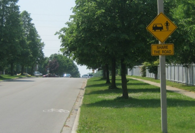 Sharrow marked roads