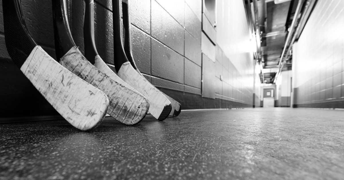 Girl in hockey equipment