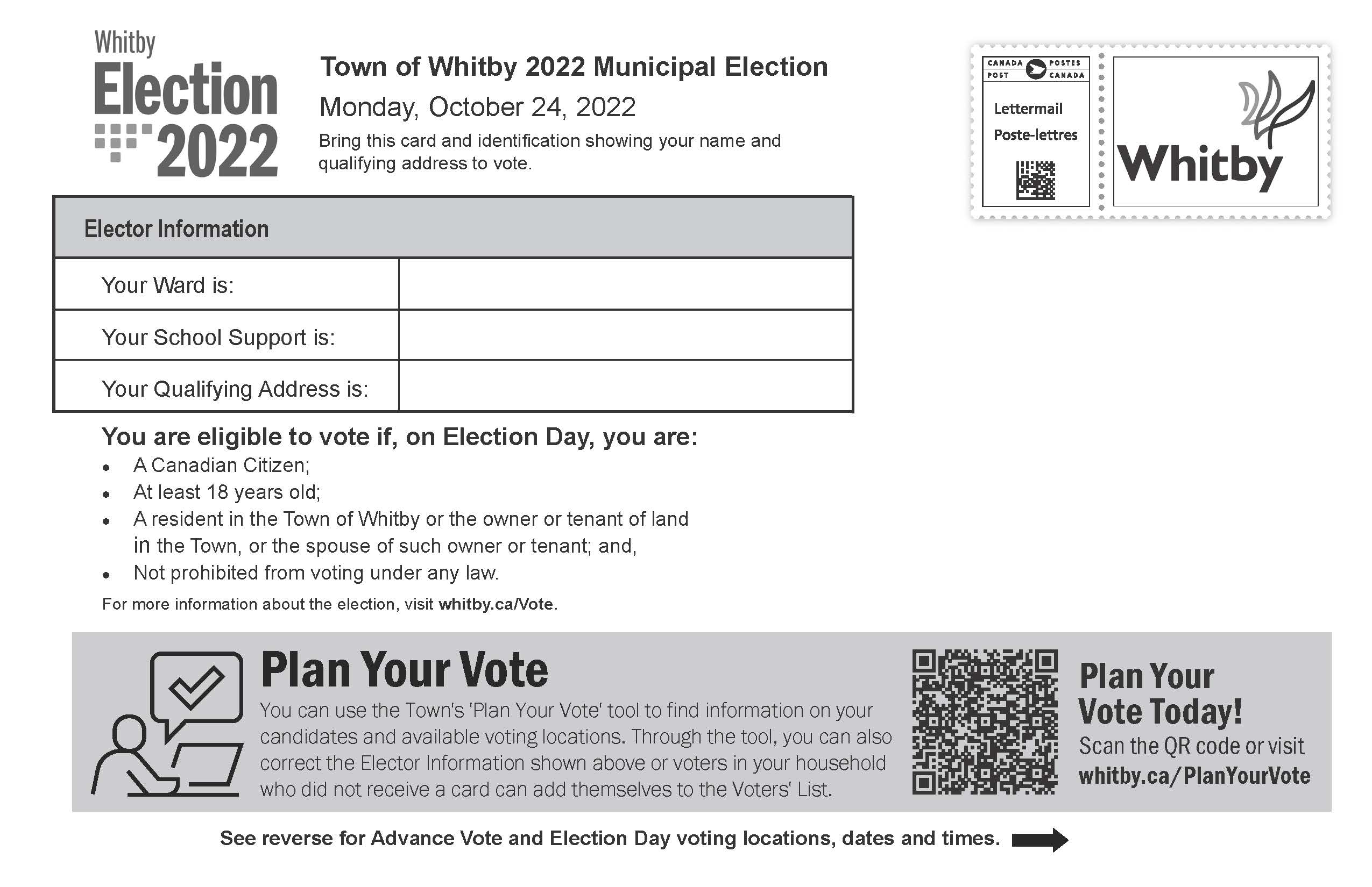 Check Your Mail – Voter Notification Cards Are On Their Way to Whitby ...