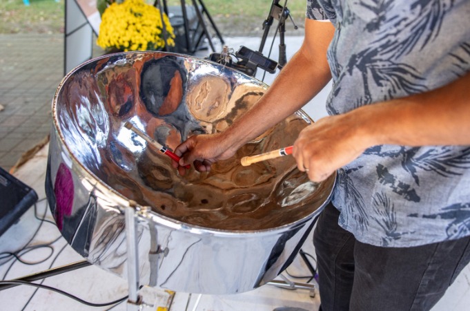 Hands Playing Steel Drum 