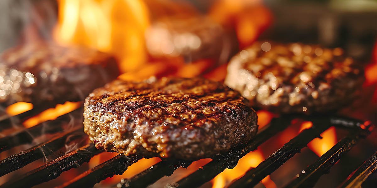 Burgers on Grill