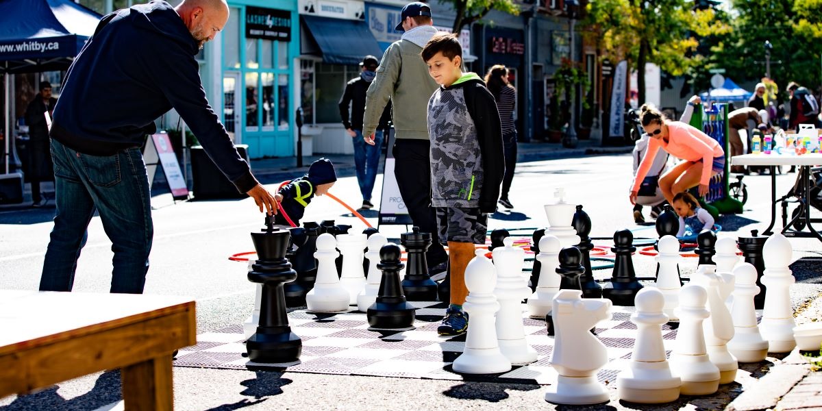 People playing checkers